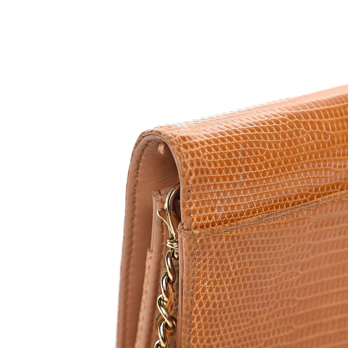 Lizard Golden Class Wallet on Chain WOC Orange