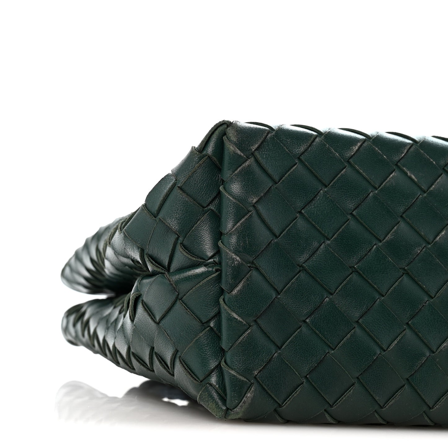 Nappa Intrecciato Medium Andiamo Shoulder Bag Emerald Green