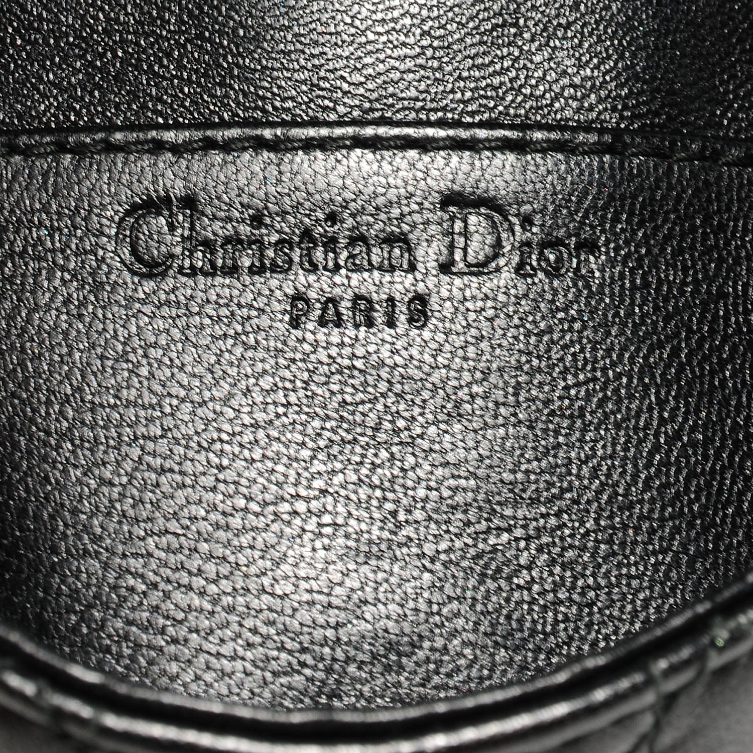 Christian Dior Lambskin Cannage Lady Dior Pochette Black 6 of 7