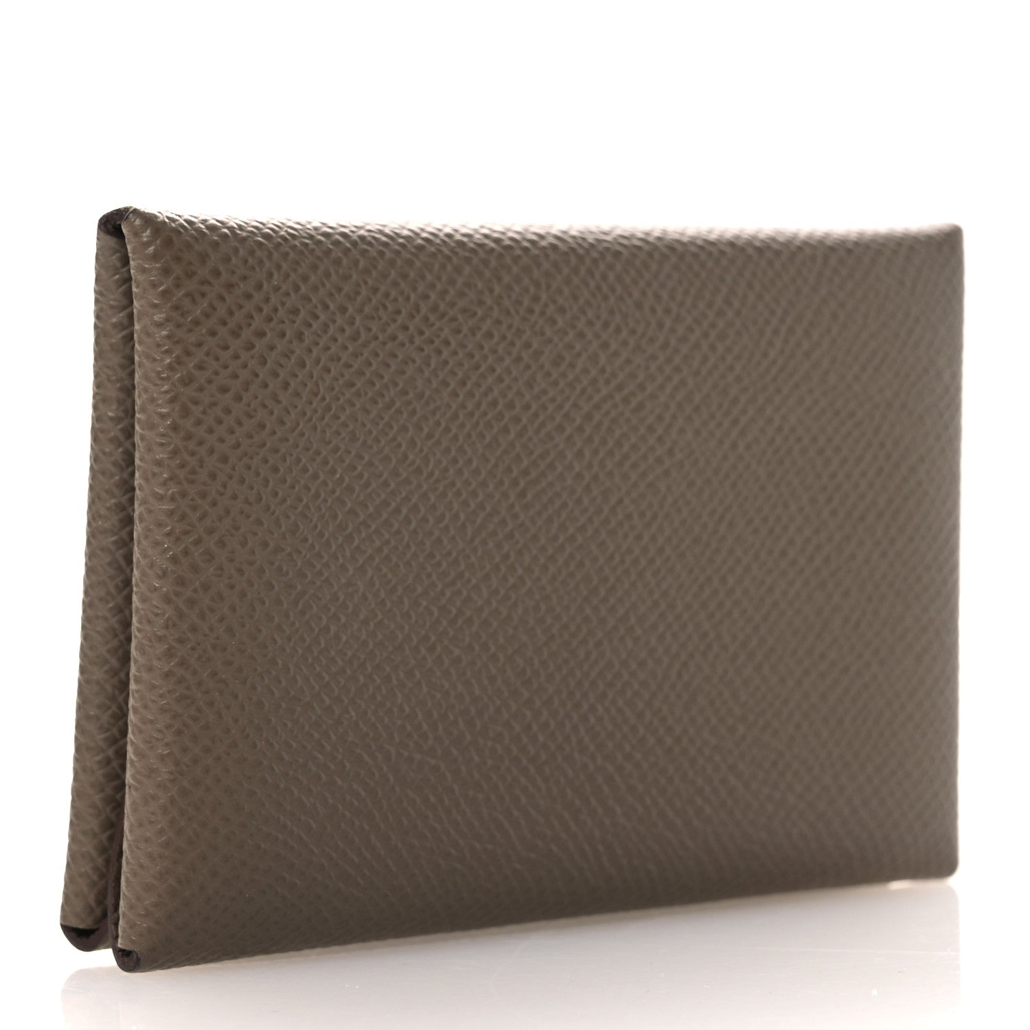 Hermes Epsom Calvi Duo Card Case Etoupe 3 of 9