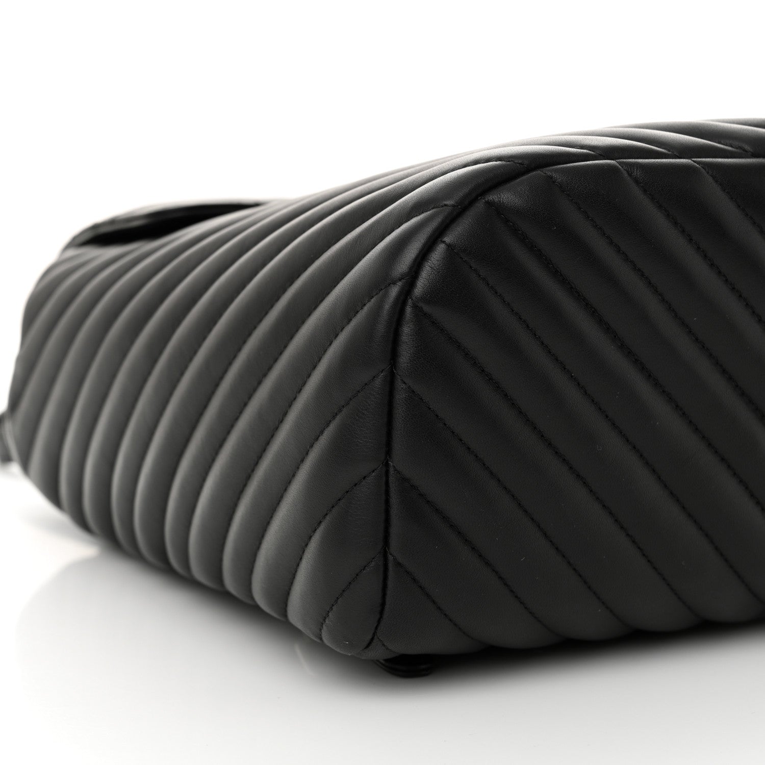 Chanel Calfskin Chevron Quilted Large Urban Spirit Backpack Black 9 of 11