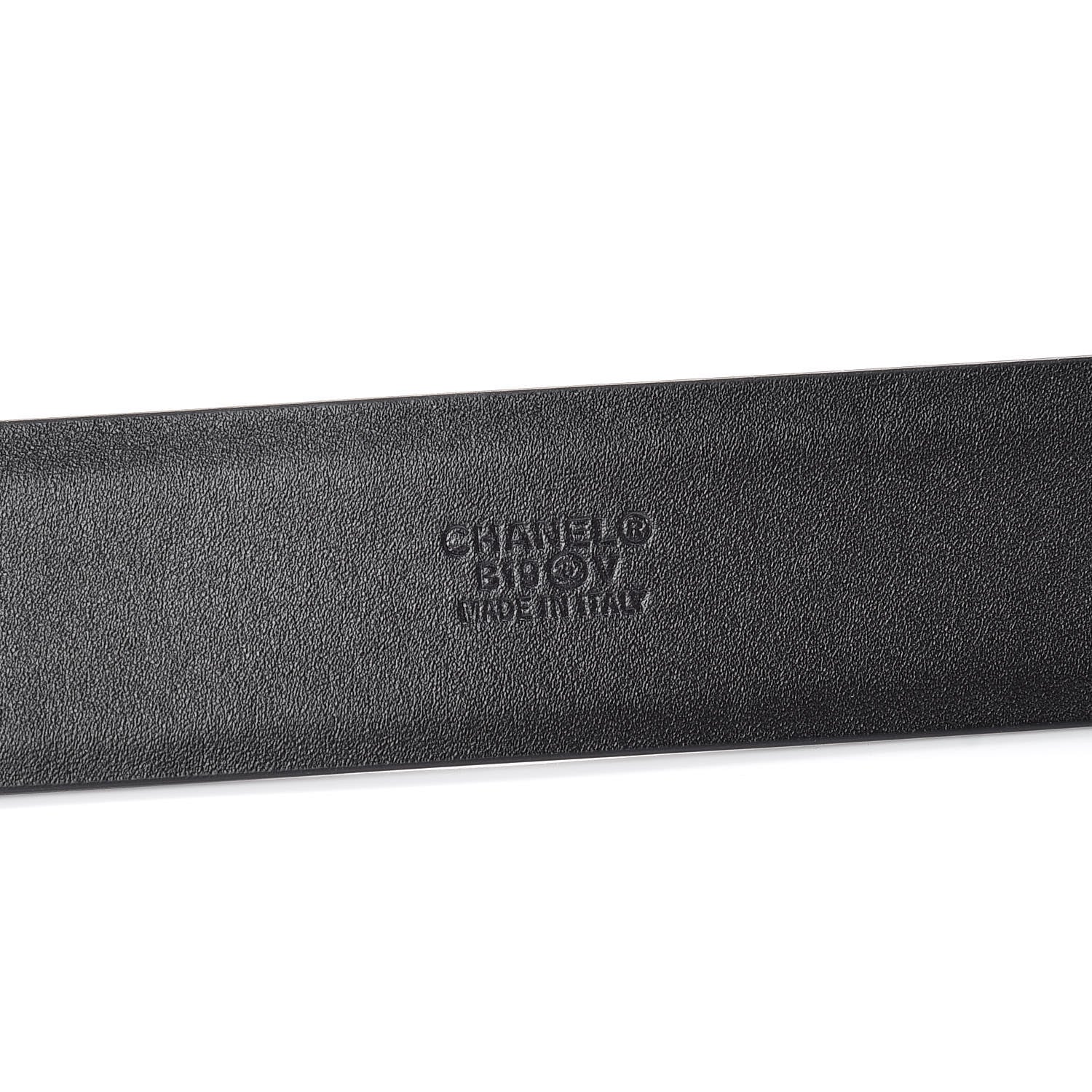 Chanel Calfskin CC Chain Belt 90 36 Black 4 of 9