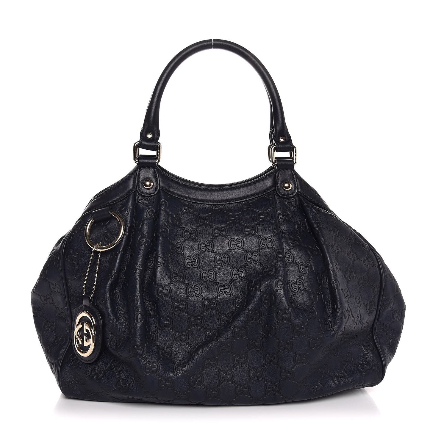 Guccissima Signature Medium Sukey Tote Blue Sapphire