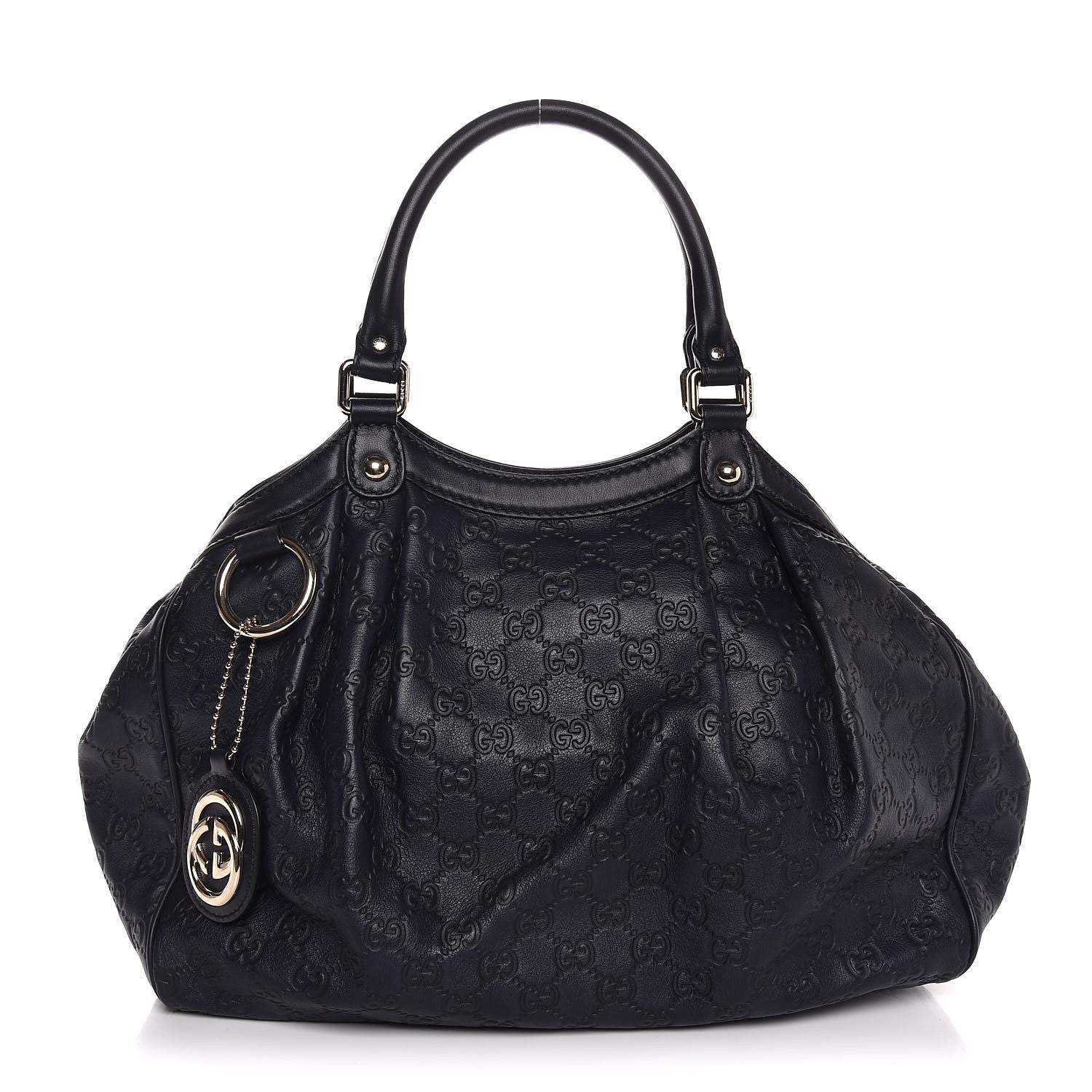 Gucci Guccissima Signature Medium Sukey Tote Blue Sapphire 1 of 7