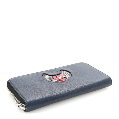 Christian Louboutin Calfskin Mexiloubi Panettone Zip Around Wallet Nuit 4 of 7