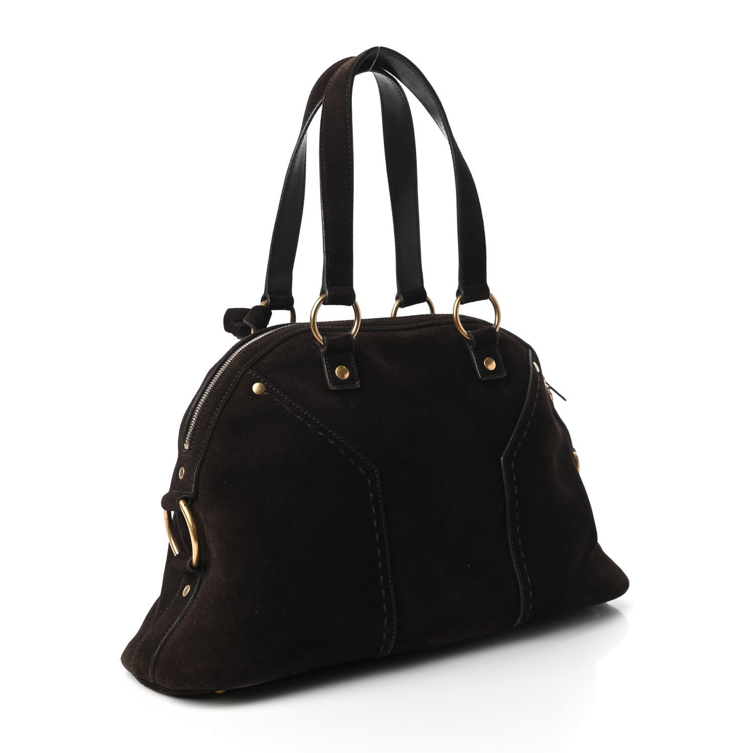 Saint Laurent Suede Large Muse Brown 3 of 9