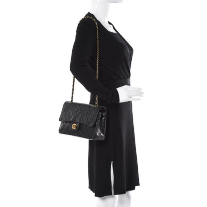 Chanel Lambskin Quilted Medium Double Flap Black 3 of 9