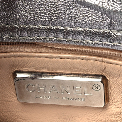 Chanel Metallic Deerskin Luxe Ligne Flap  Silver 6 of 12
