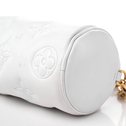Louis Vuitton Calfskin Bubblegram Papillon BB Snow White 8 of 13
