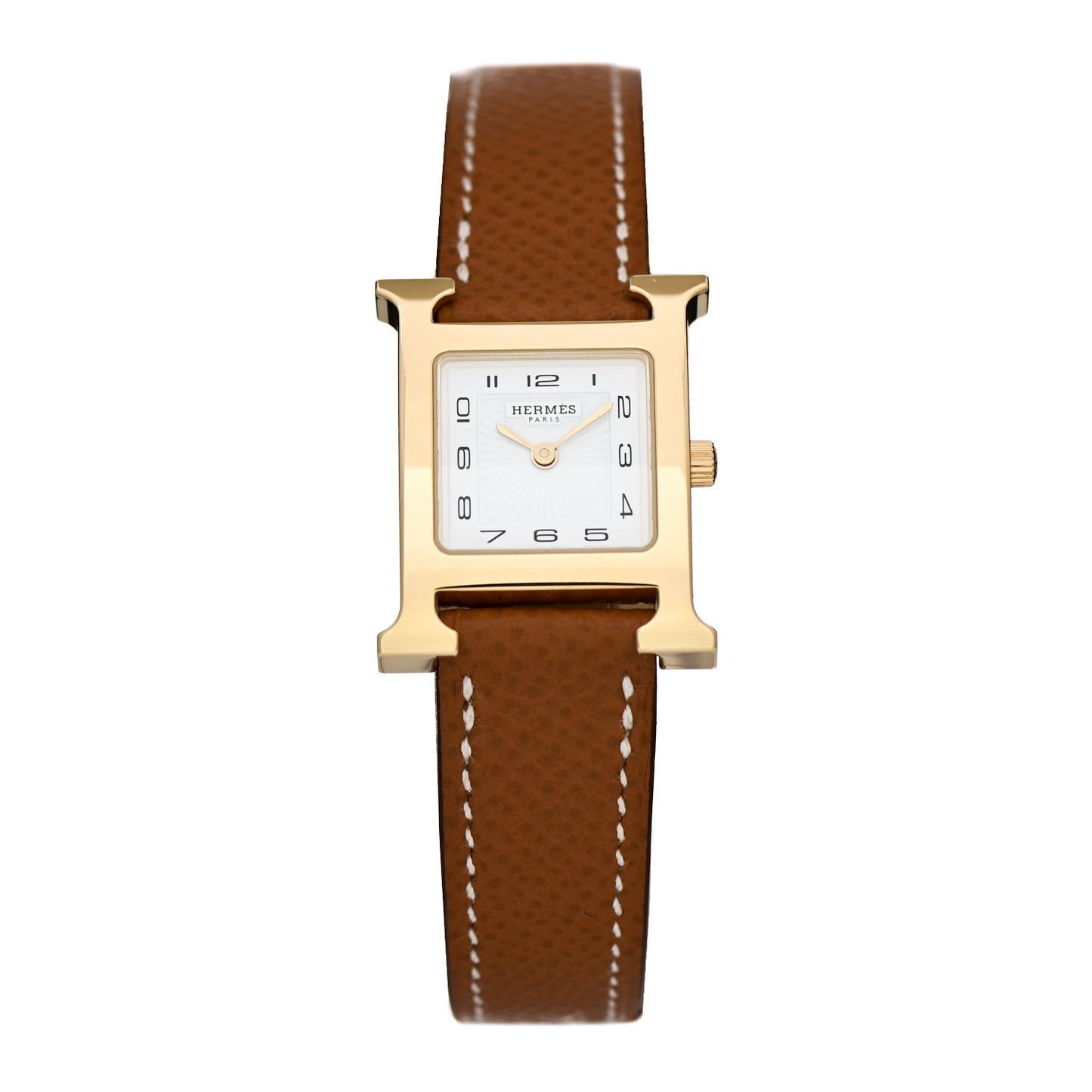 Stainless Steel Epsom 21mm Heure H Hour Quartz Watch Gold