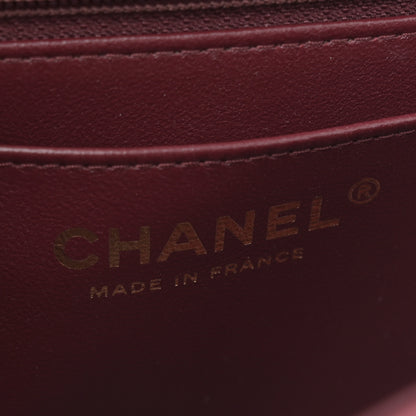 Chanel Lambskin Quilted Mini Top Handle Rectangular Flap Burgundy 10 of 23