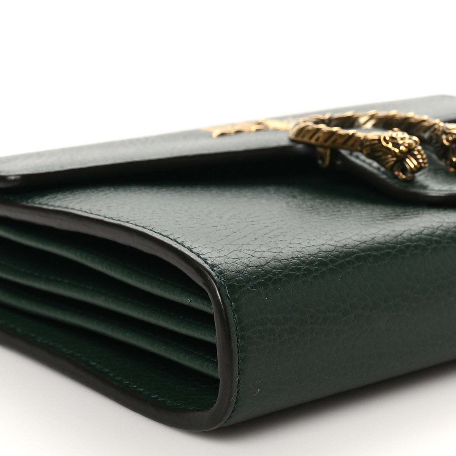 Gucci Calfskin Garden Dionysus Chain Wallet Emerald 10 of 11