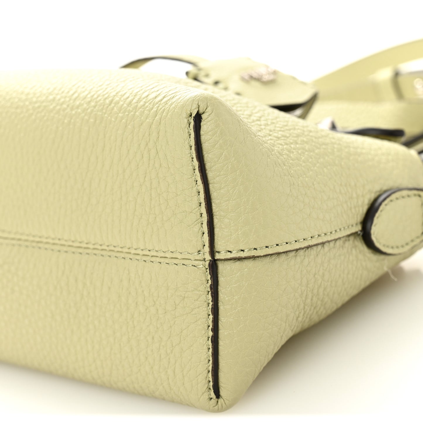 Cuoio Romano Selleria Sintetica Tape Stitch Mini By The Way Boston Bag Sage Green