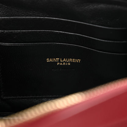 Saint Laurent Grain De Poudre Matelasse Monogram Mini Lou Camera Bag Opyum Red 6 of 10