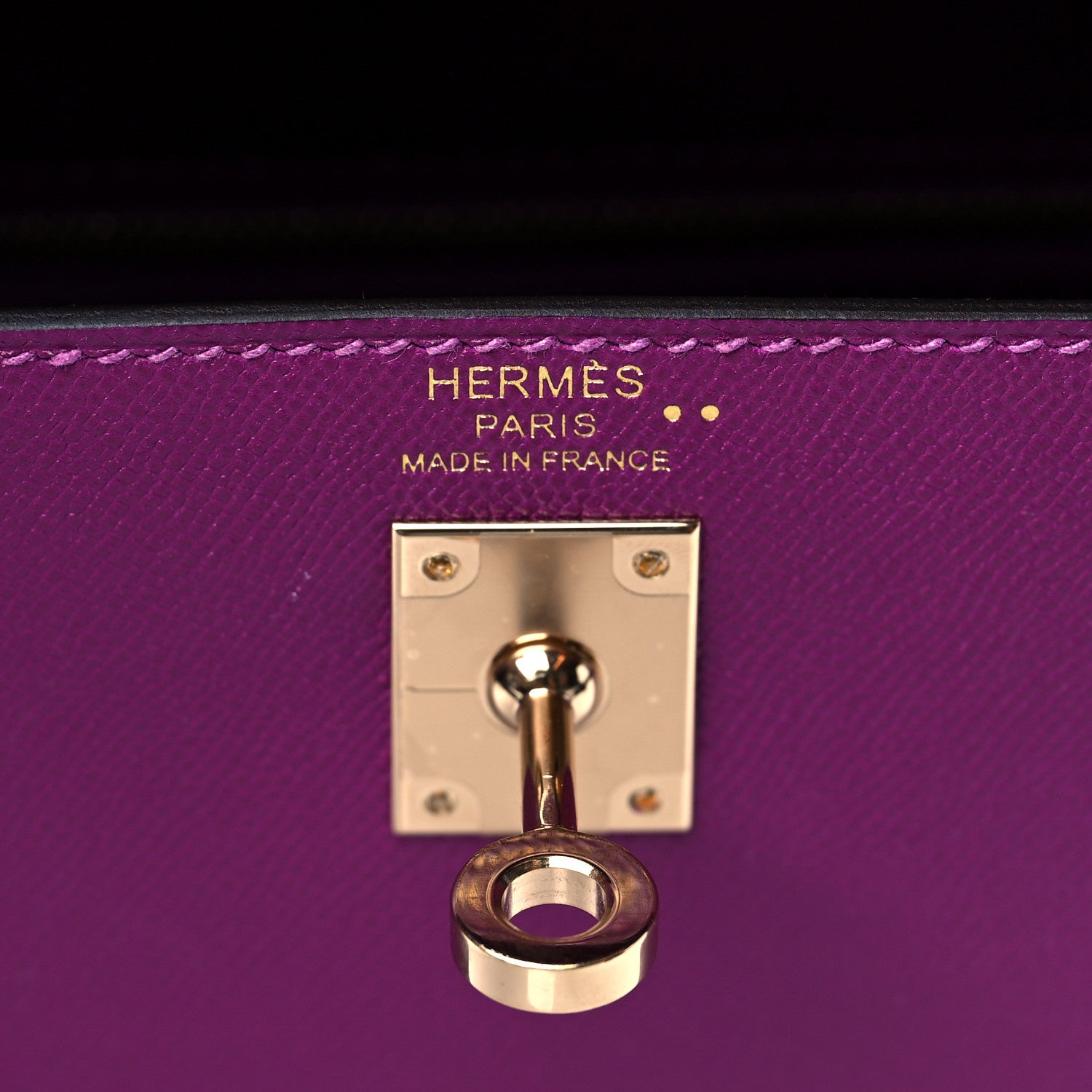 Hermes Madame Calfskin Shiny Niloticus Crocodile Kelly Sellier Touch 25 Anemone Amethyst 6 of 11
