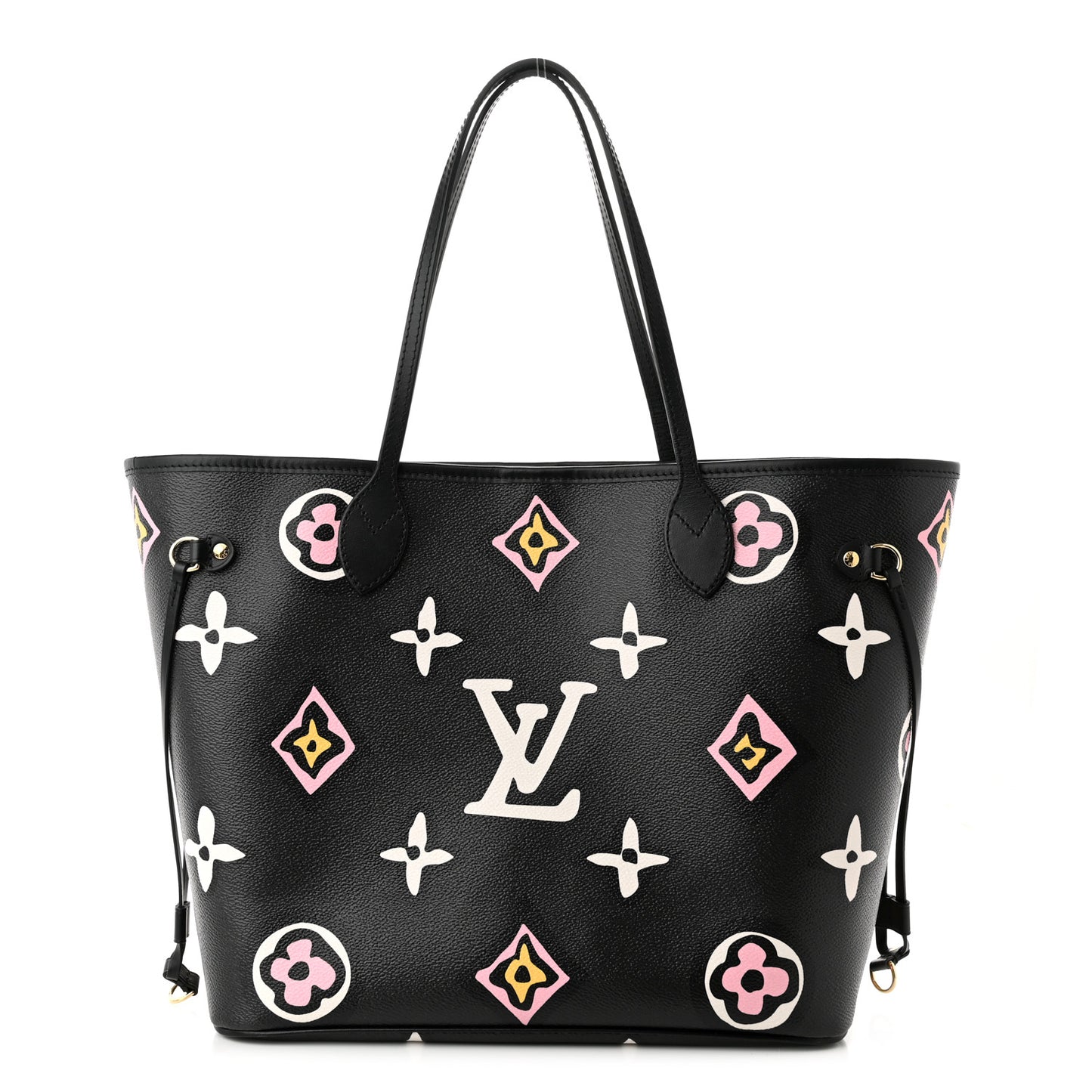 Monogram Giant Wild At Heart Neverfull MM Black
