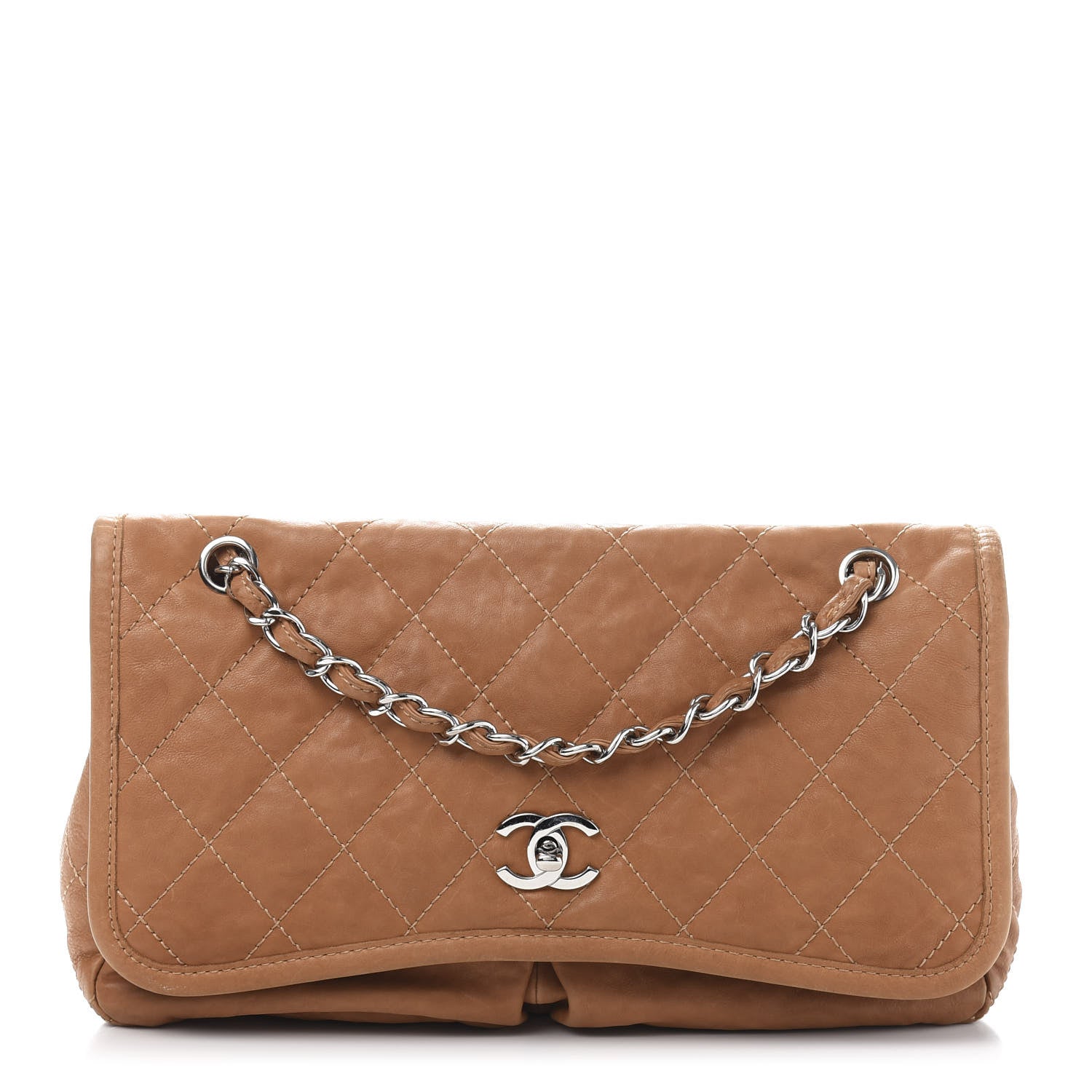 Chanel Calfskin Medium Natural Beauty Flap Light Brown 1 of 11