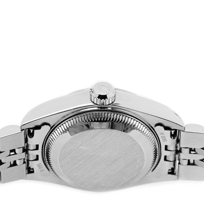 Rolex Stainless Steel 18K White Gold Blue Sapphire 26mm Oyster Perpetual Datejust Watch Silver 79174 4 of 4