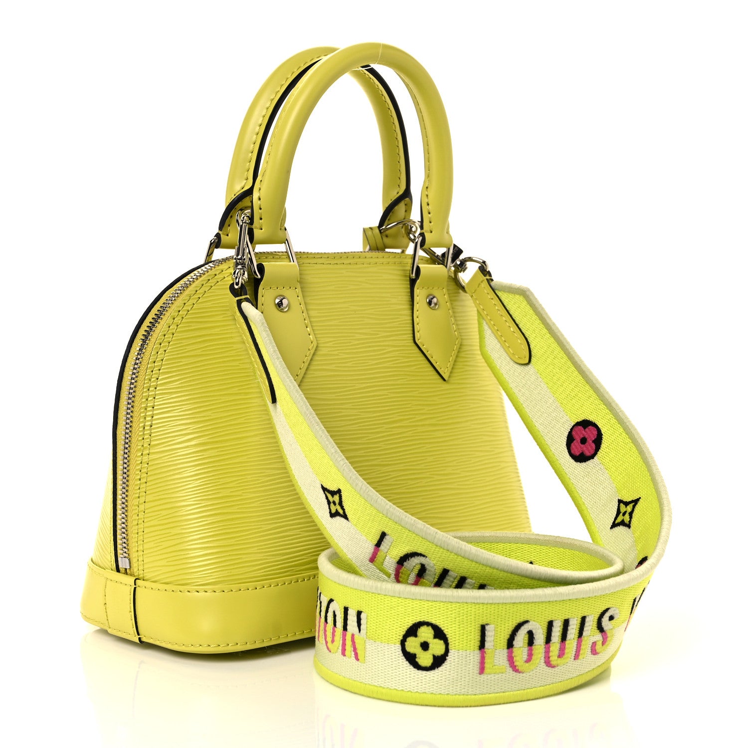 Louis Vuitton Epi Jacquard Alma BB Yellow Citron 3 of 9