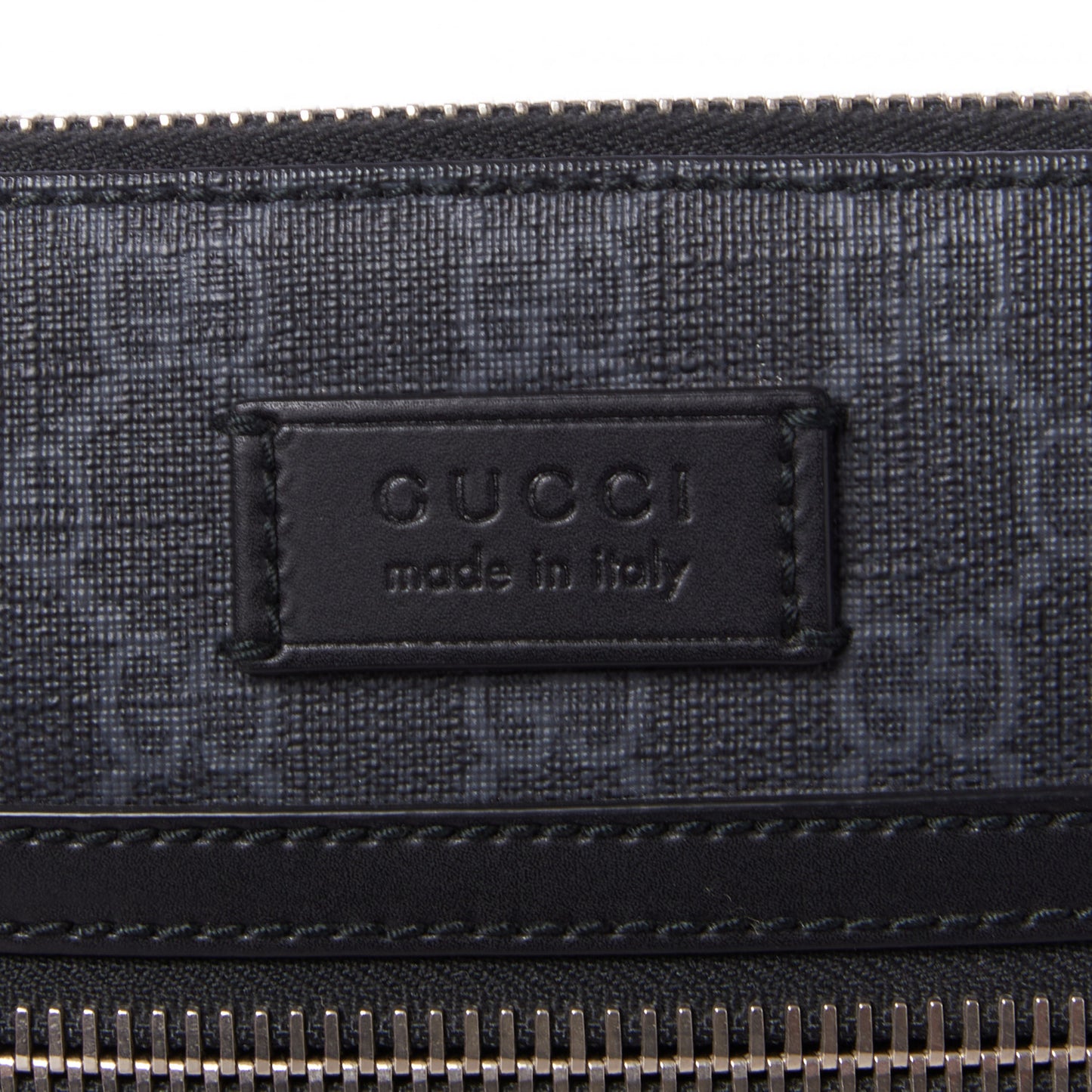 GG Supreme Monogram Web Small Flat Messenger Bag Black Grey