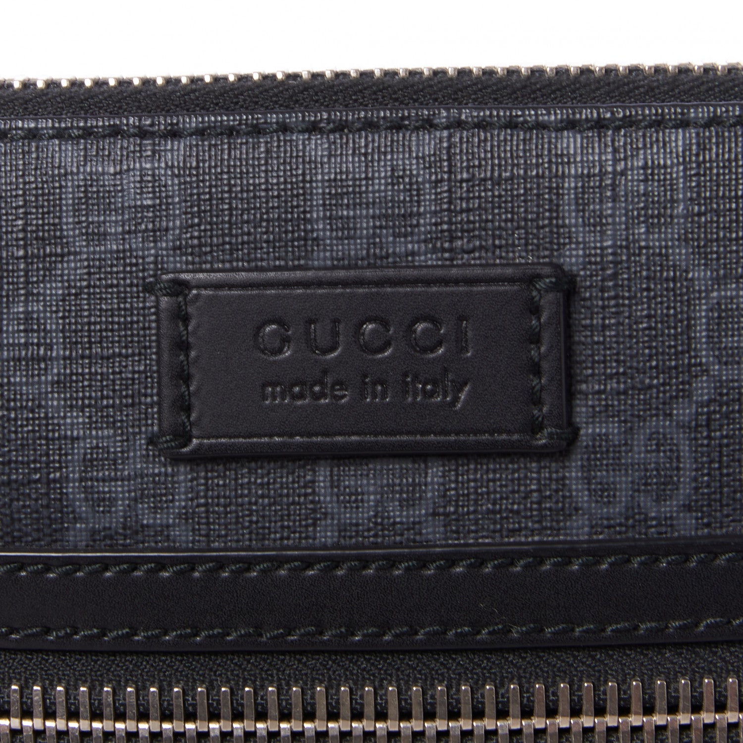 Gucci GG Supreme Monogram Web Small Flat Messenger Bag Black Grey 2 of 8