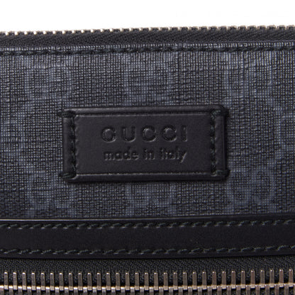 Gucci GG Supreme Monogram Web Small Flat Messenger Bag Black Grey 2 of 8