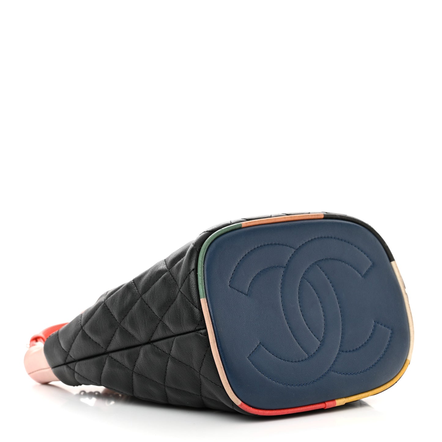 Lambskin Quilted Cuba Drawstring Tote Multicolor