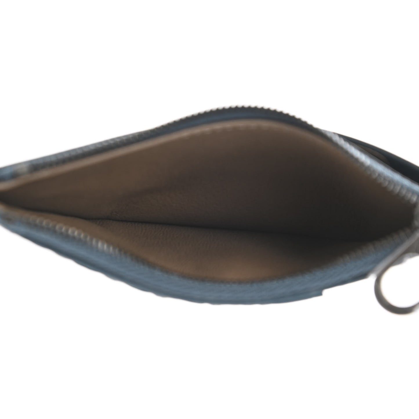 Nappa Intrecciato Zip Card Case Denim