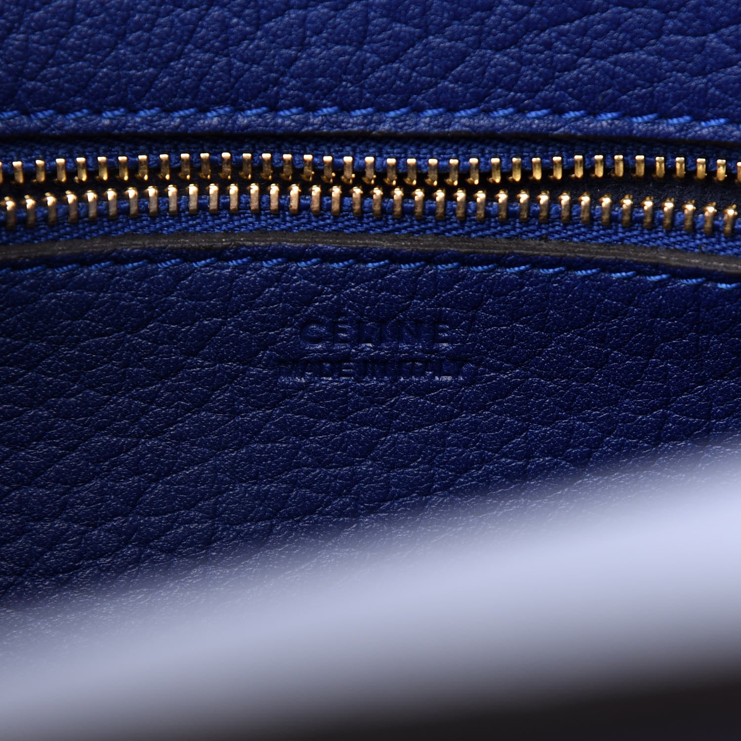 Celine Crisped Calfskin Mini Tie Knot Tote Indigo 6 of 11