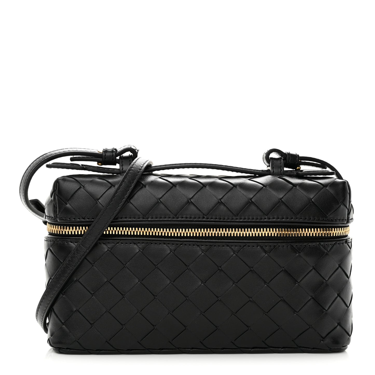 Calfskin Intrecciato Bang Bang Vanity Case Black