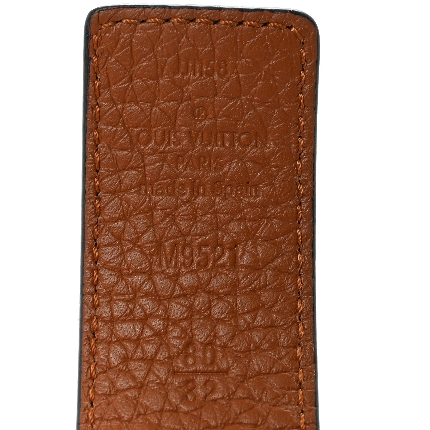Louis Vuitton Taurillon Calfskin 30mm LV Initiales Reversible 80 32 Belt Black 3 of 5