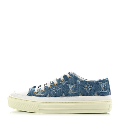 Louis Vuitton Denim Monogram Stellar Sneakers 34.5 Bleu Jeans Blue 1 of 8
