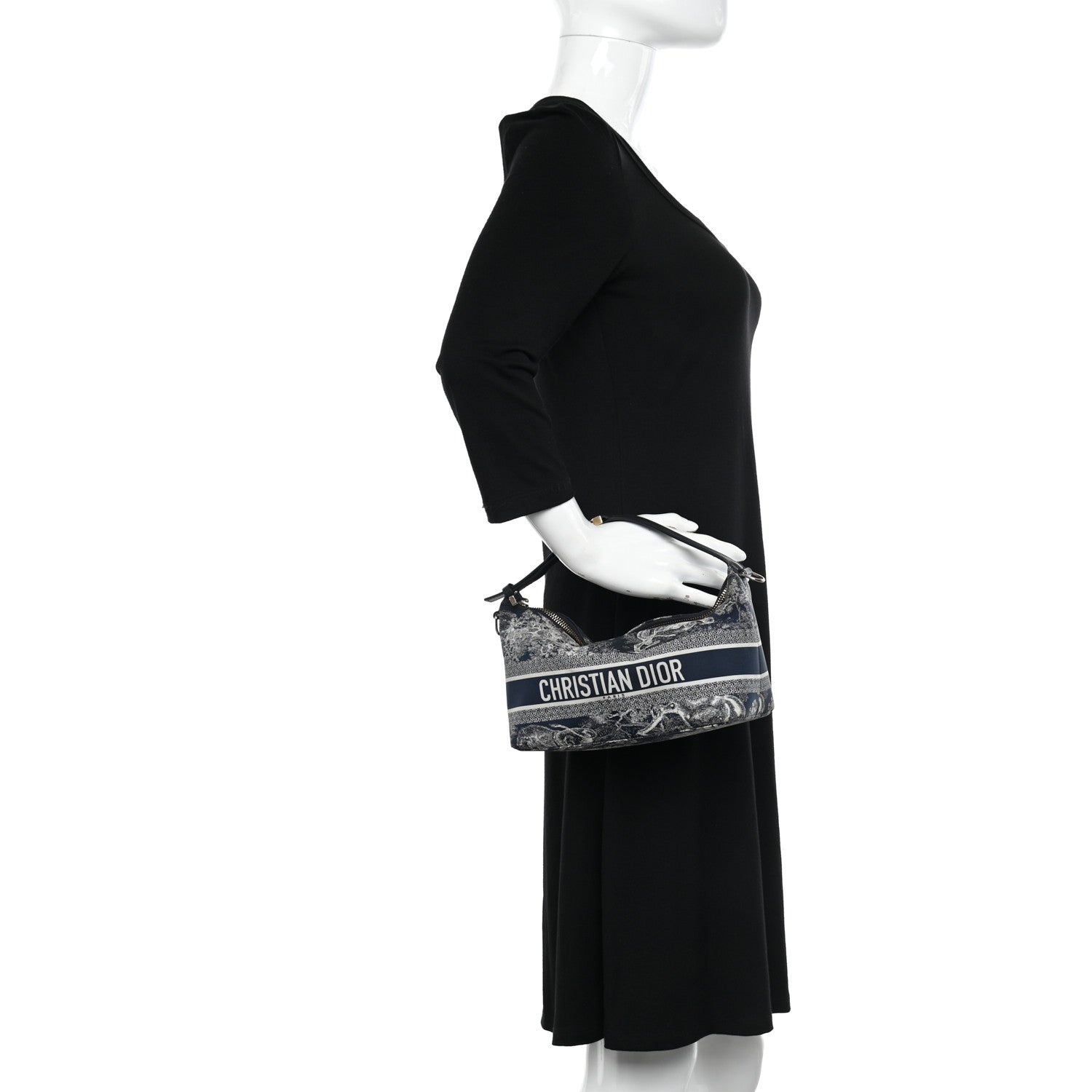 Christian Dior Technical Fabric Toile De Jouy DiorTravel Nomad Pouch Blue 2 of 10
