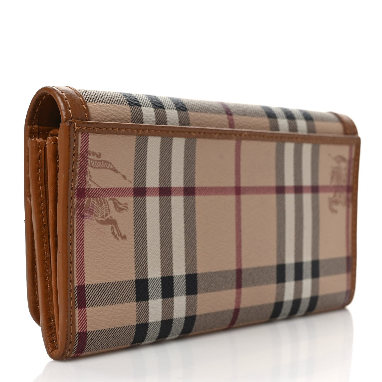 Burberry Haymarket Check Penrose Continental Wallet Chocolate 3 of 8