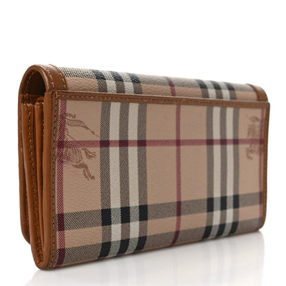 Burberry Haymarket Check Penrose Continental Wallet Chocolate 3 of 8
