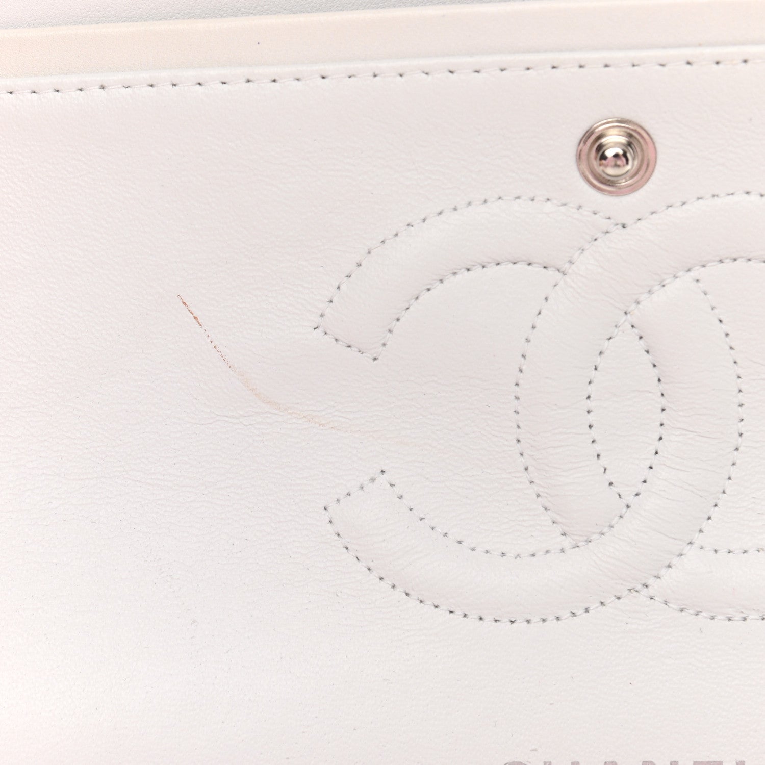 Chanel Tweed Medium Double Flap White 11 of 17