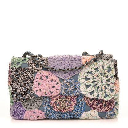 Chanel Lambskin Crochet Medium Single Flap Blue 1 of 8