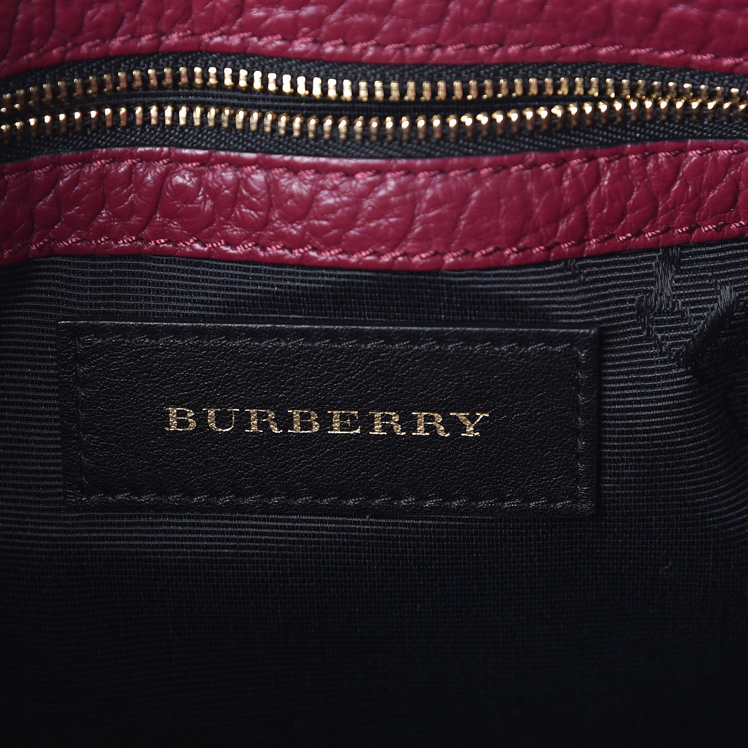 Burberry Signature Grain Calfskin Check Embossed Small Chichester Crossbody Clutch Bag Dark Plum 6 of 9