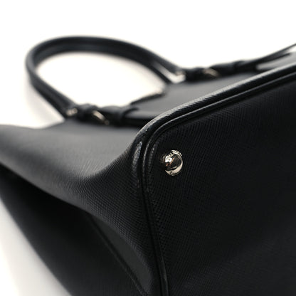 Prada Saffiano Cuir Small Double Handle Tote Black 9 of 12