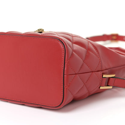 Versace Nappa Quilted Medusa Bucket Bag Red 6 of 11