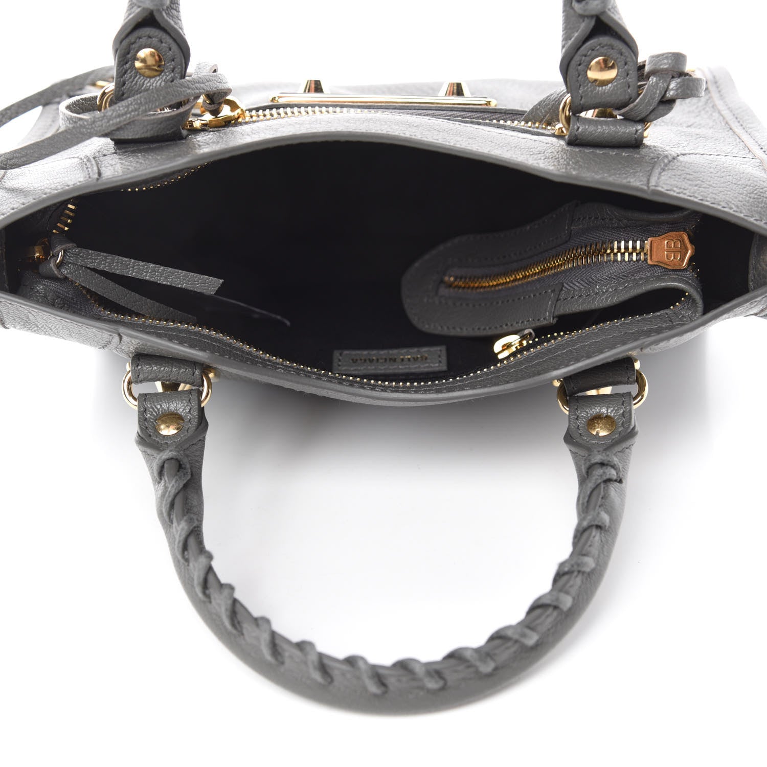 Balenciaga Chevre Gold Metallic Edge Hardware Mini City Gris Acier 5 of 10