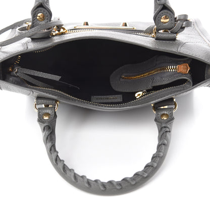 Balenciaga Chevre Gold Metallic Edge Hardware Mini City Gris Acier 5 of 10