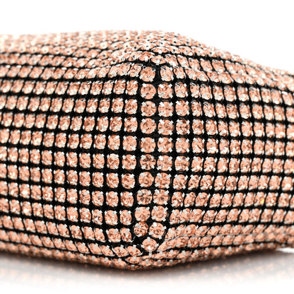 Alexander Wang Mesh Crystal Rhinestone Mini Heiress Pouch Faded Neon Orange 7 of 8