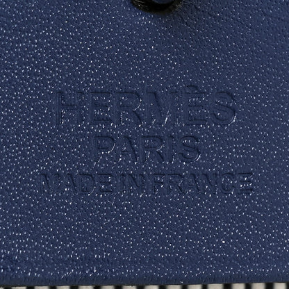 Hermes Toile H Berline Vache Hunter Herbag Zip MM 39 Bleu Encre Black 8 of 10