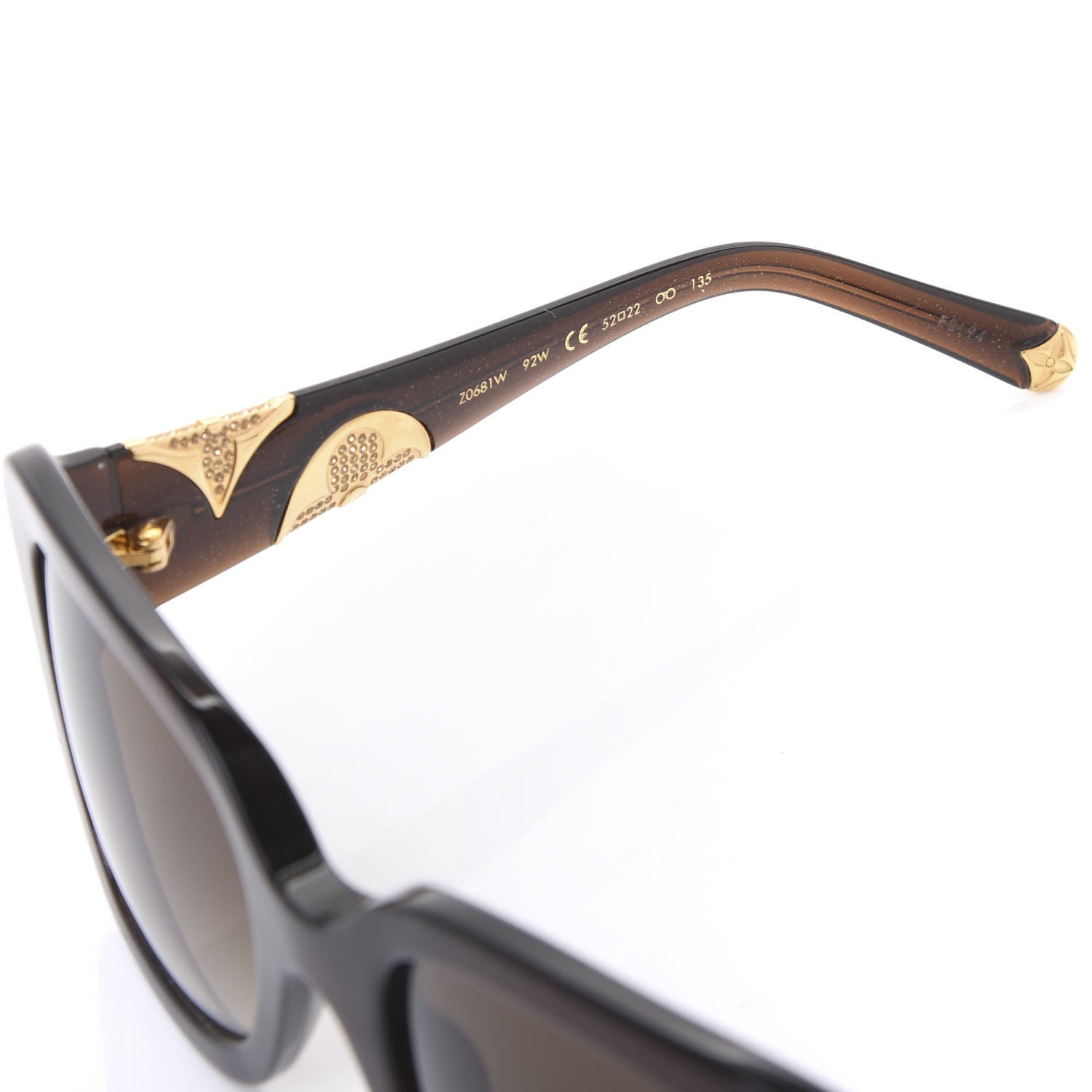 Louis Vuitton Iris PM Sunglasses Z0681W Brown Speckling 6 of 8
