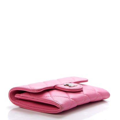 Chanel Lambskin Quilted Flap Card Holder Wallet Pink 4 of 7