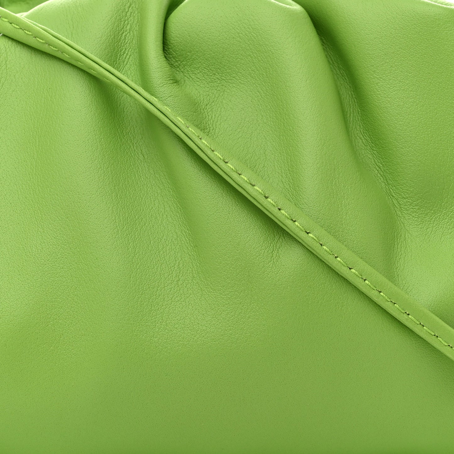 Butter Calfskin The Mini Pouch Acid Green