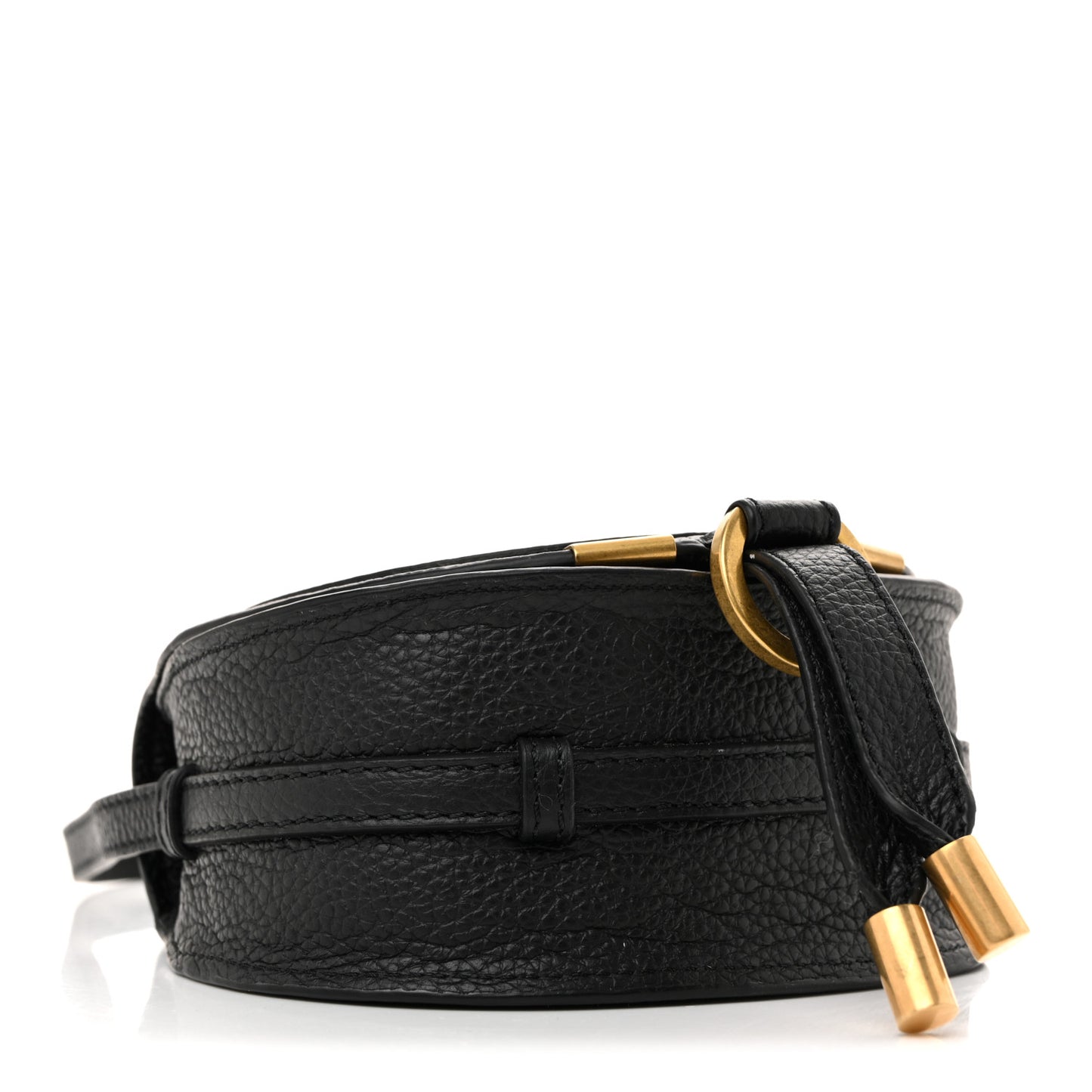 Calfskin Nano Marcie Saddle Bag Black