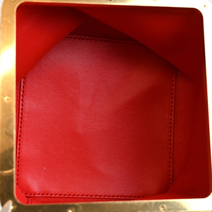 Celine Supple Calfskin Cube Frame Bag Syrah 5 of 10