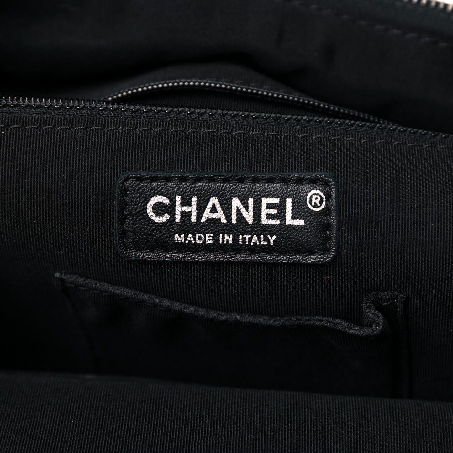 Metallic Lambskin Quilted Drawstring Backpack Dark Grey
